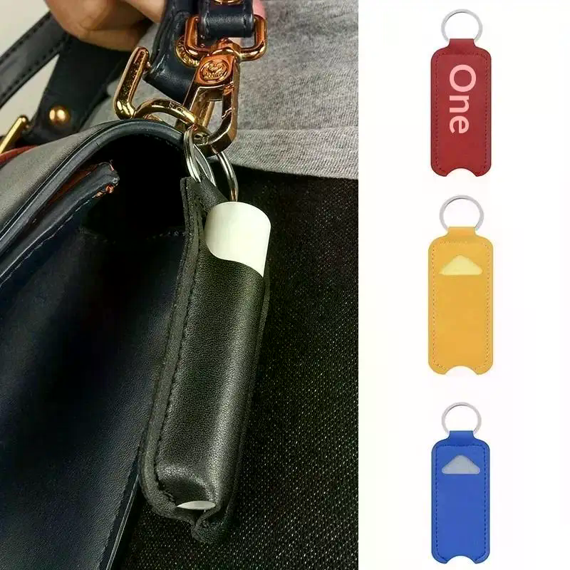 Key Holder Leather Pouch - حافظة أحمر الشفاه من جلد البولي