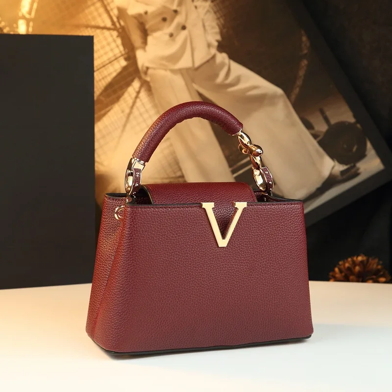 Luxury Bags Paris - حقيبة نسائية جلدية عصرية للاستخدام اليومي،