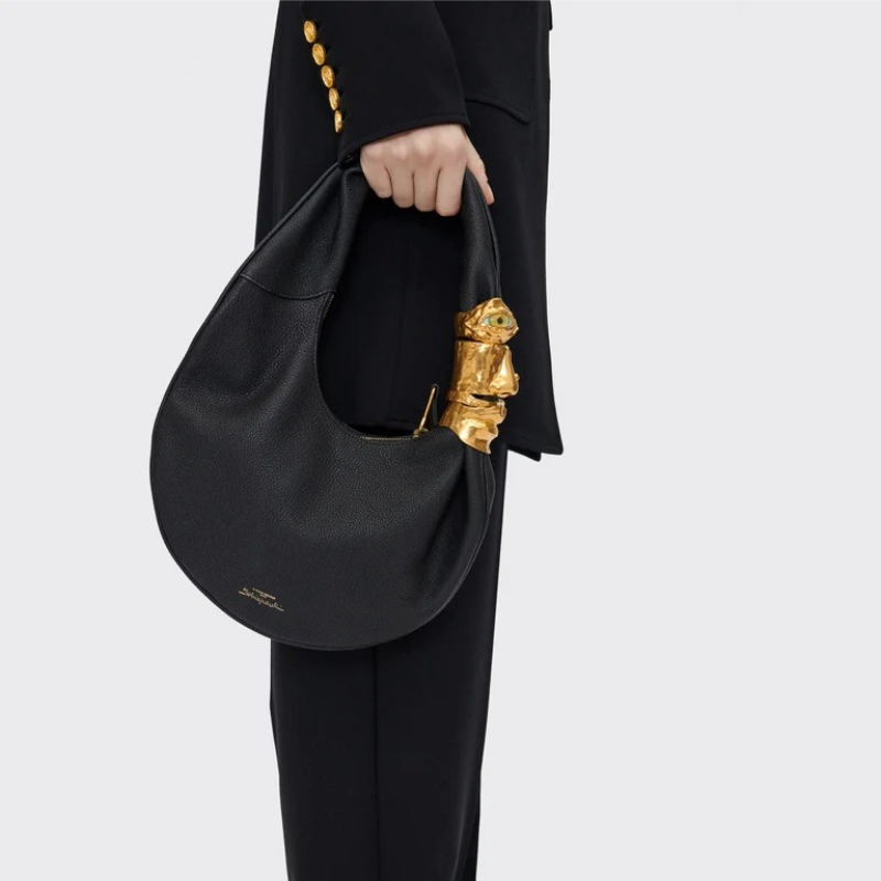 Half Moon Bag Suede - حقيبة سويفلي فاخرة مصممة للنساء، حقيبة