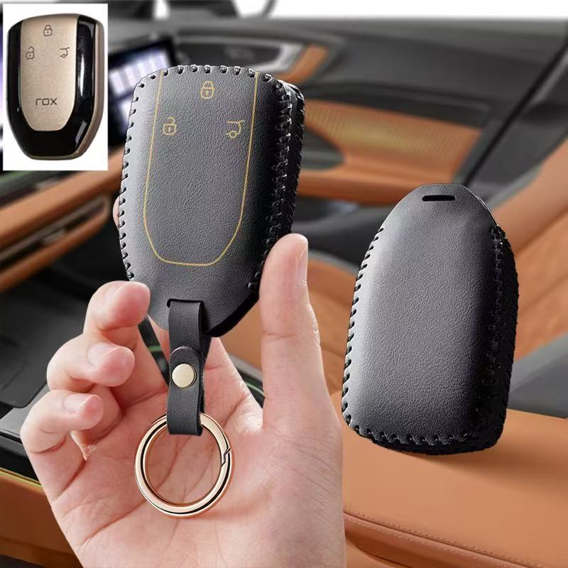 غطاء حافظة مفتاح السيارة مع حل - مراجعة Key Holder Leather Pouch وسعره