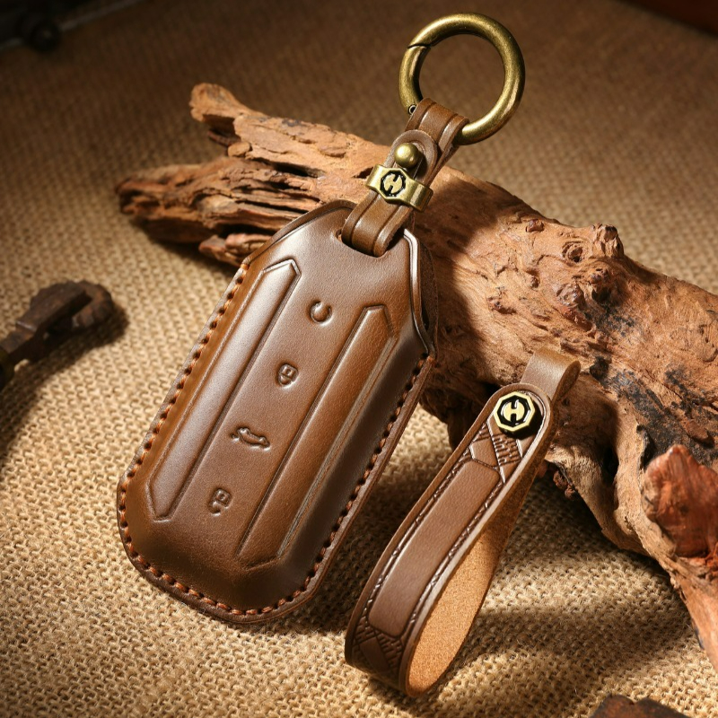 حقيقية جلد البقر سيارة عن بعد  - مراجعة Key Holder Leather Pouch وسعره
