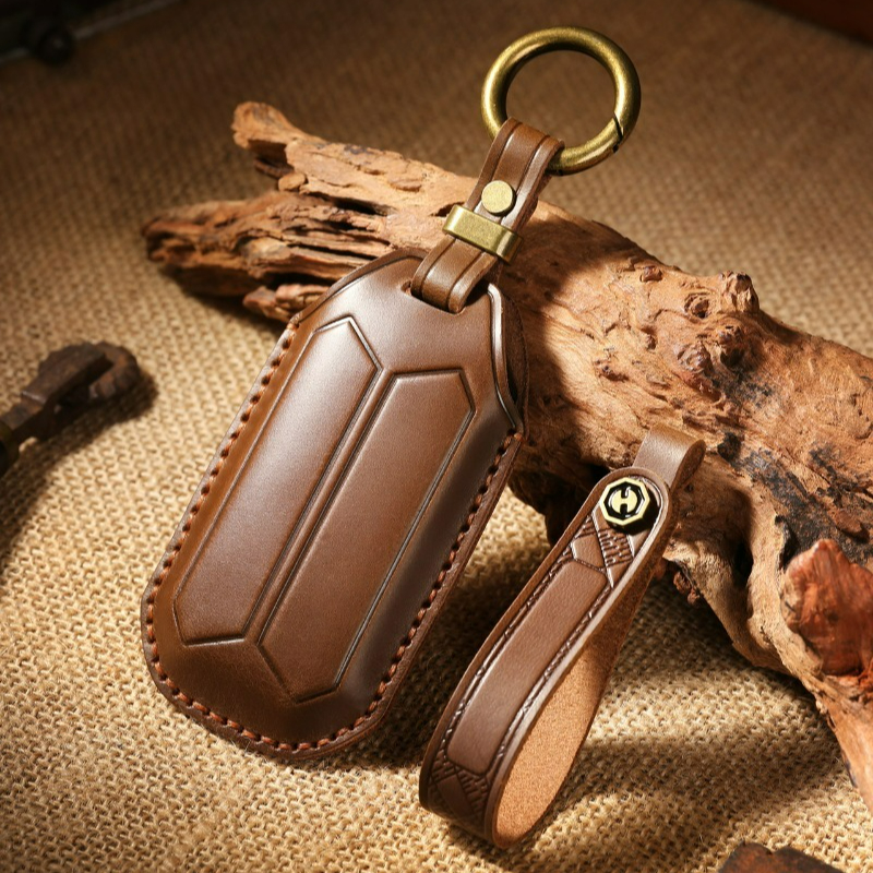 حقيقية جلد البقر سيارة عن بعد  - مراجعة Key Holder Leather Pouch وسعره