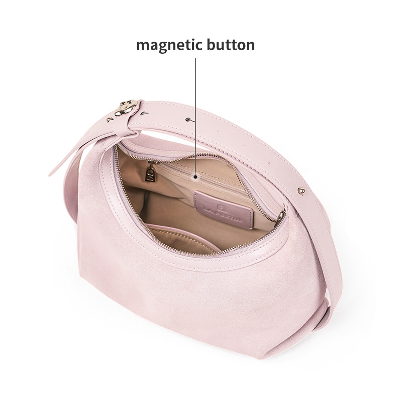 LA FESTIN حقيبة يد أصلية للنسا - مراجعة Half Moon Bag Suede وسعره